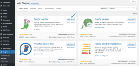 How to Integrate Live Chat System Tawk.to in Wordpress Website